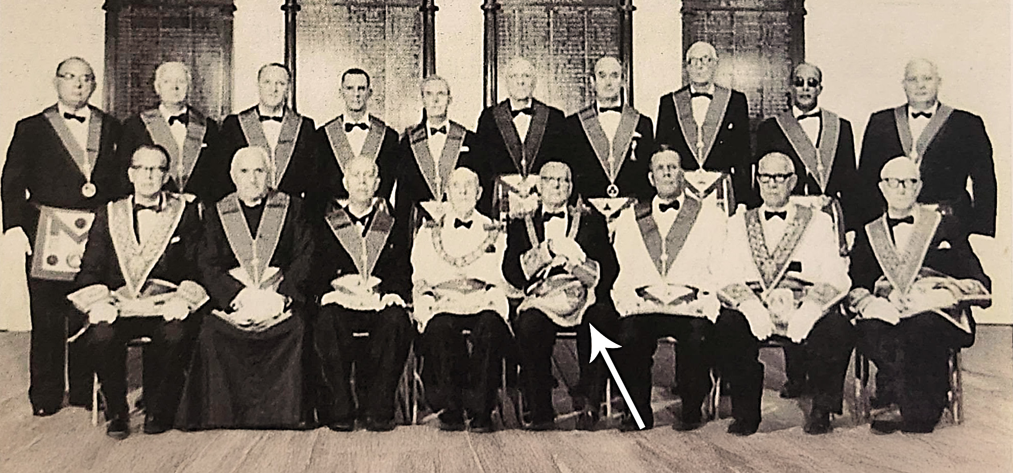 Arthur Emlyn with Masonic brothers – 1968